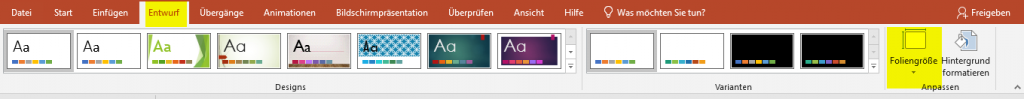 PowerPoint Hochformat einrichten
