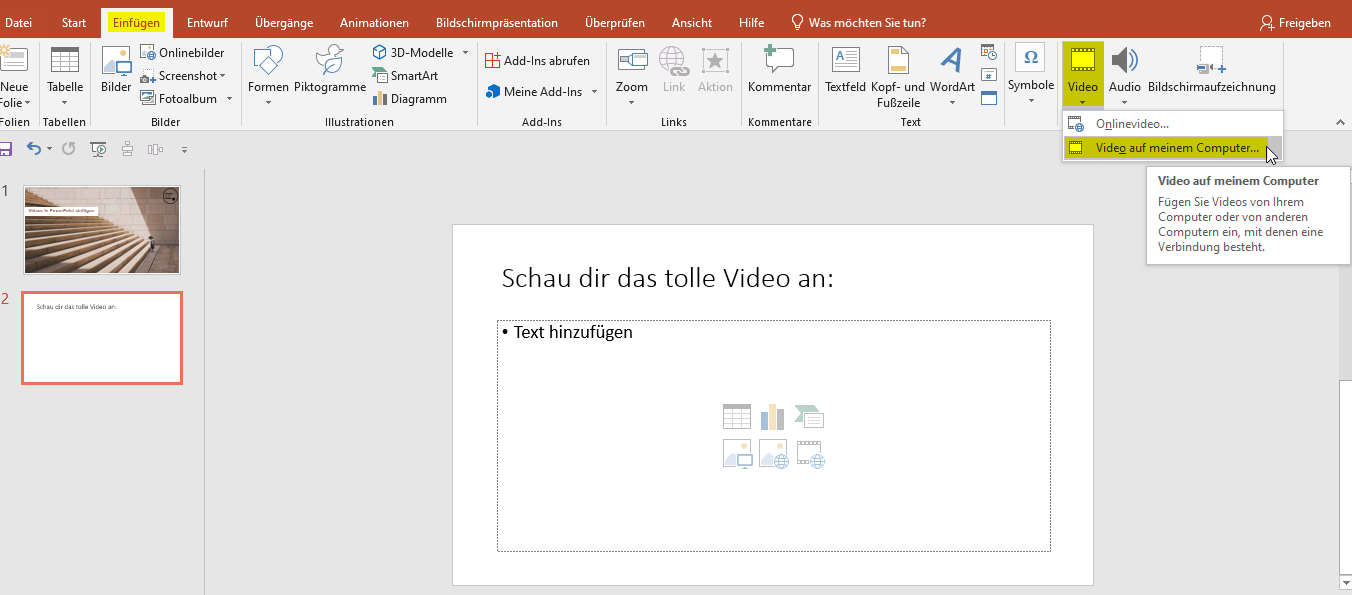 Video in PowerPoint einfügen - Power To The Point