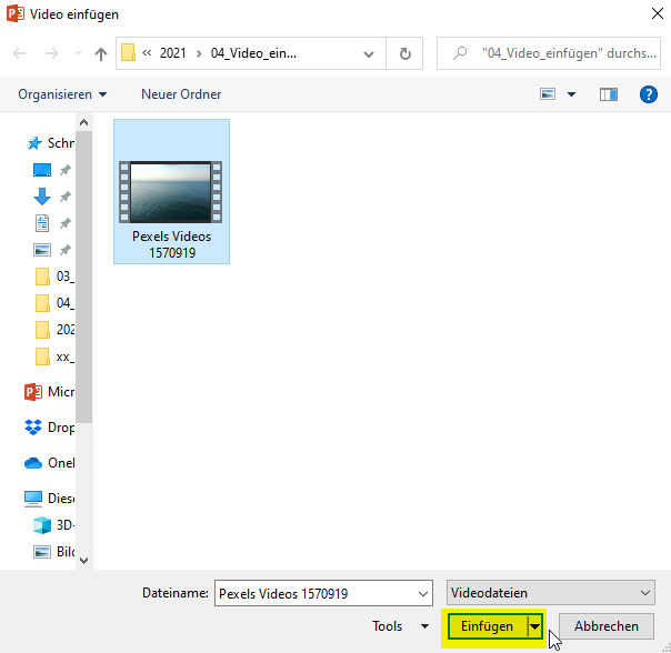 video in powerpoint einfügen